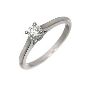 Cartier Solitaire Diamond Ring, 0.24ct, E VS2, EX, Size 49, Platinum.